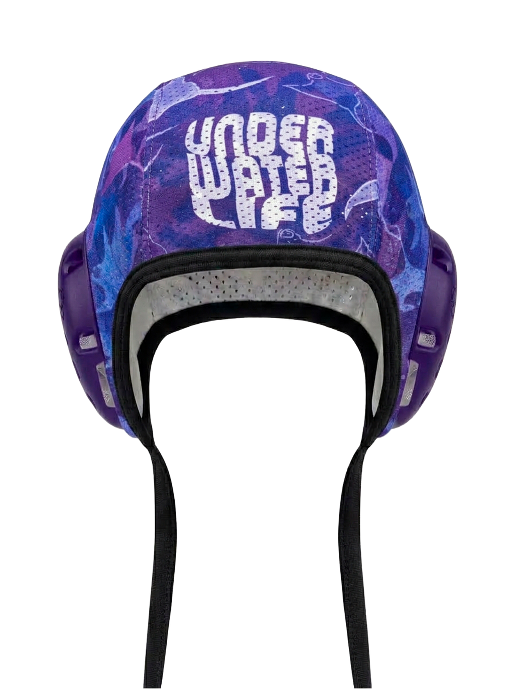WATER POLO CAP - EARGUARDS - STINGRAY PURPLE CAMU
