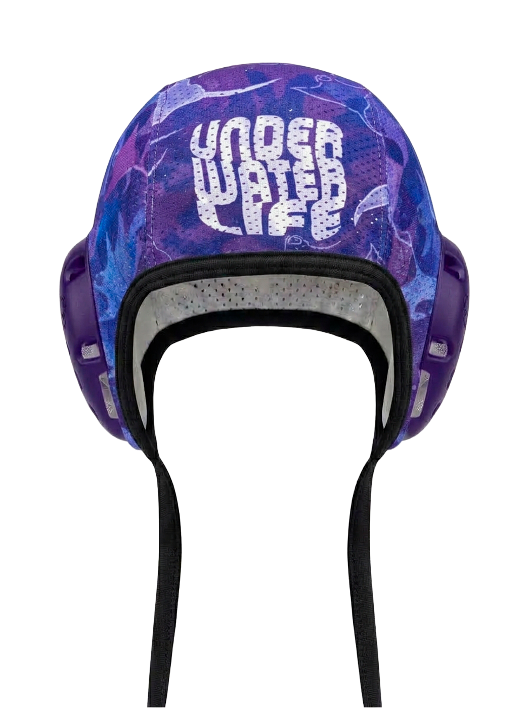 WATER POLO CAP - EARGUARDS - STINGRAY PURPLE CAMU