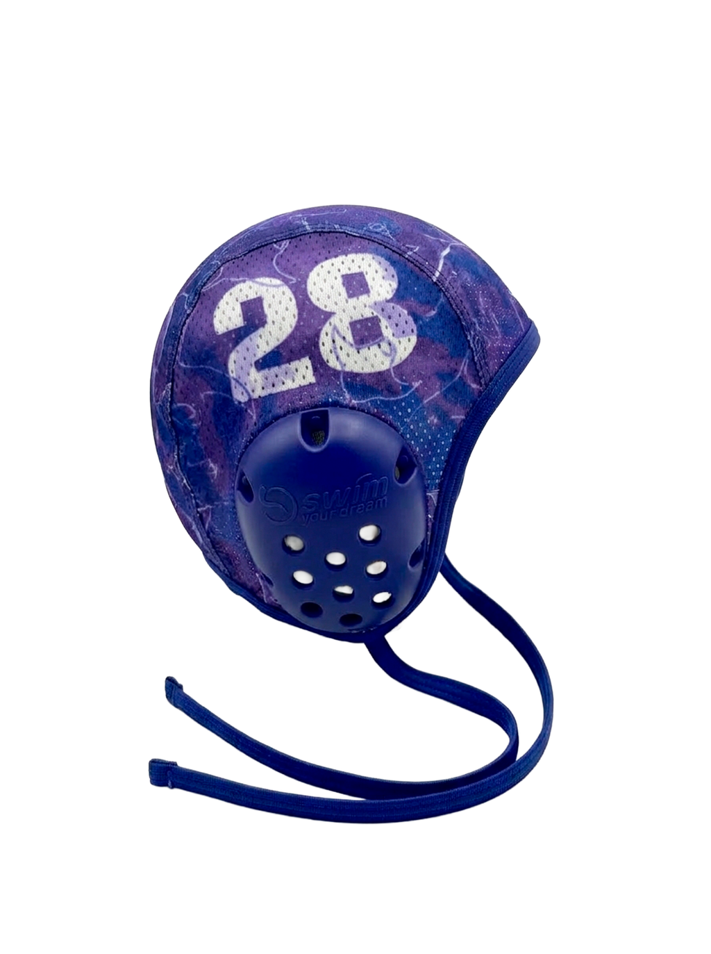 WATER POLO CAP - EARGUARDS - STINGRAY PURPLE CAMU