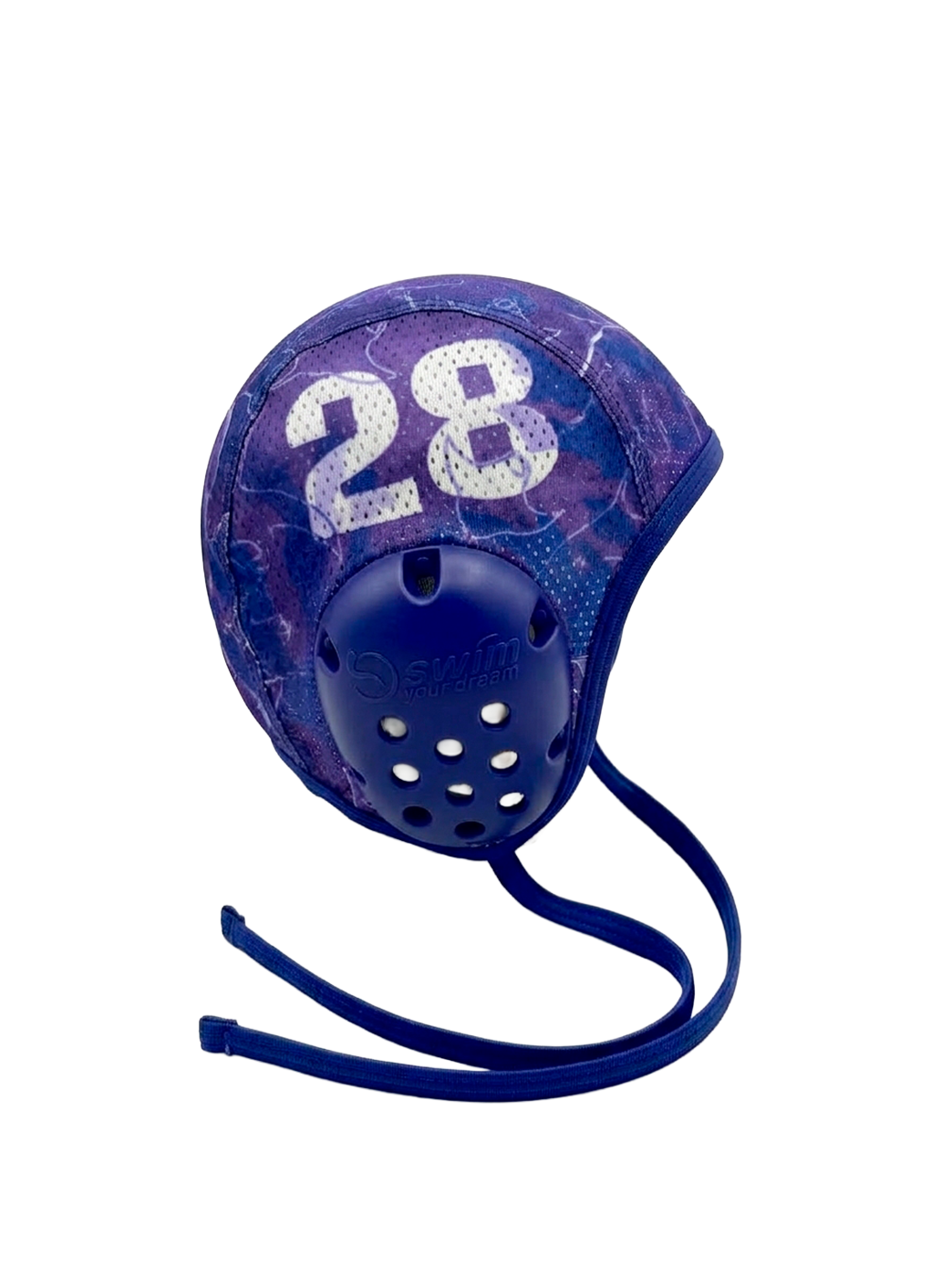 WATER POLO CAP - EARGUARDS - STINGRAY PURPLE CAMU