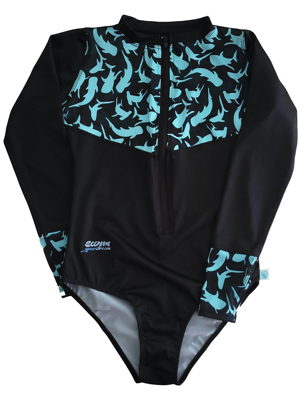  LONG SLEEVE SWIMSUIT - SHARKS PRINT
