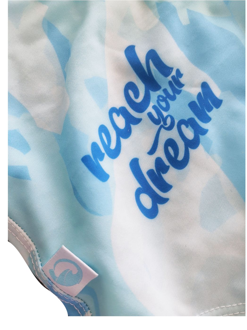 SWIMSUIT - MARINE CORAL LIGHT BLUE - UNDER WATER LIFE - OVAL BACK