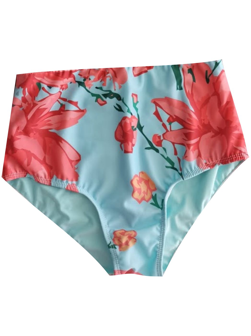 High Waist Bikini - Tropical Flowers