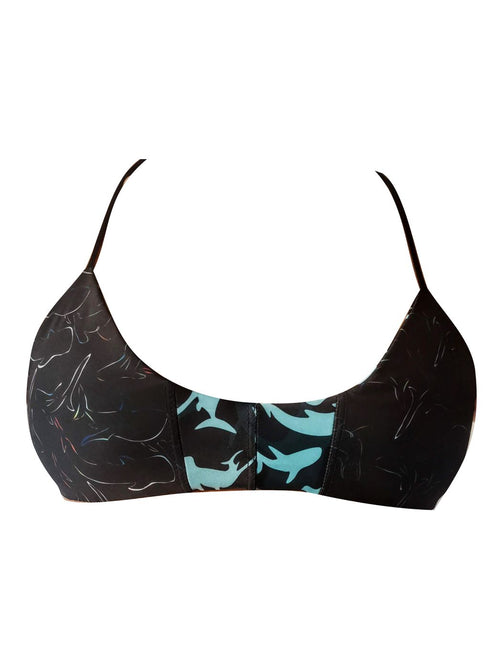 BIKINI TOP REVERSIBLE - SHARKS