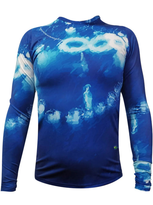 RASHGUARD LONG SLEEVE - WHALE BUBBLE NET